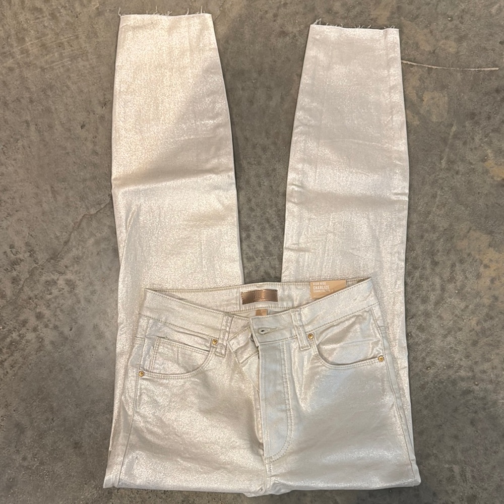 Women's Shimmering White Jeans